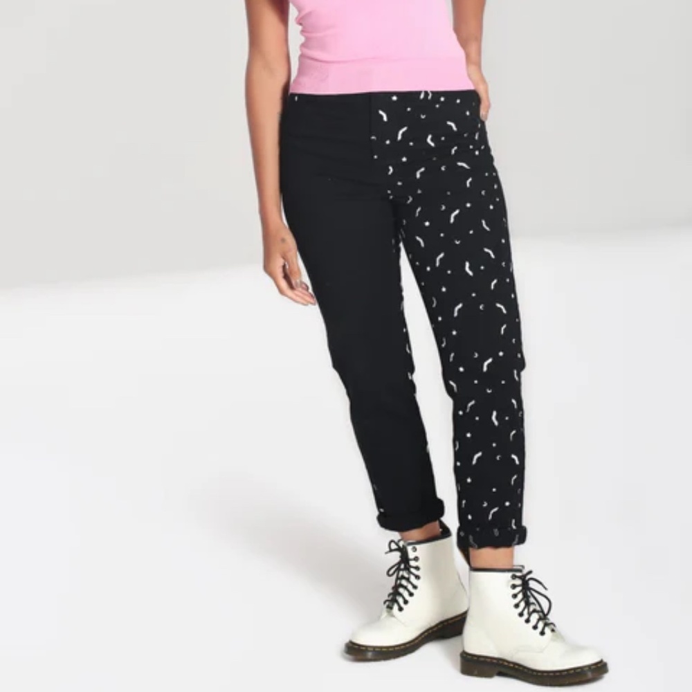 Hell Bunny Duo Bat Jeans Size XL (size not available online)